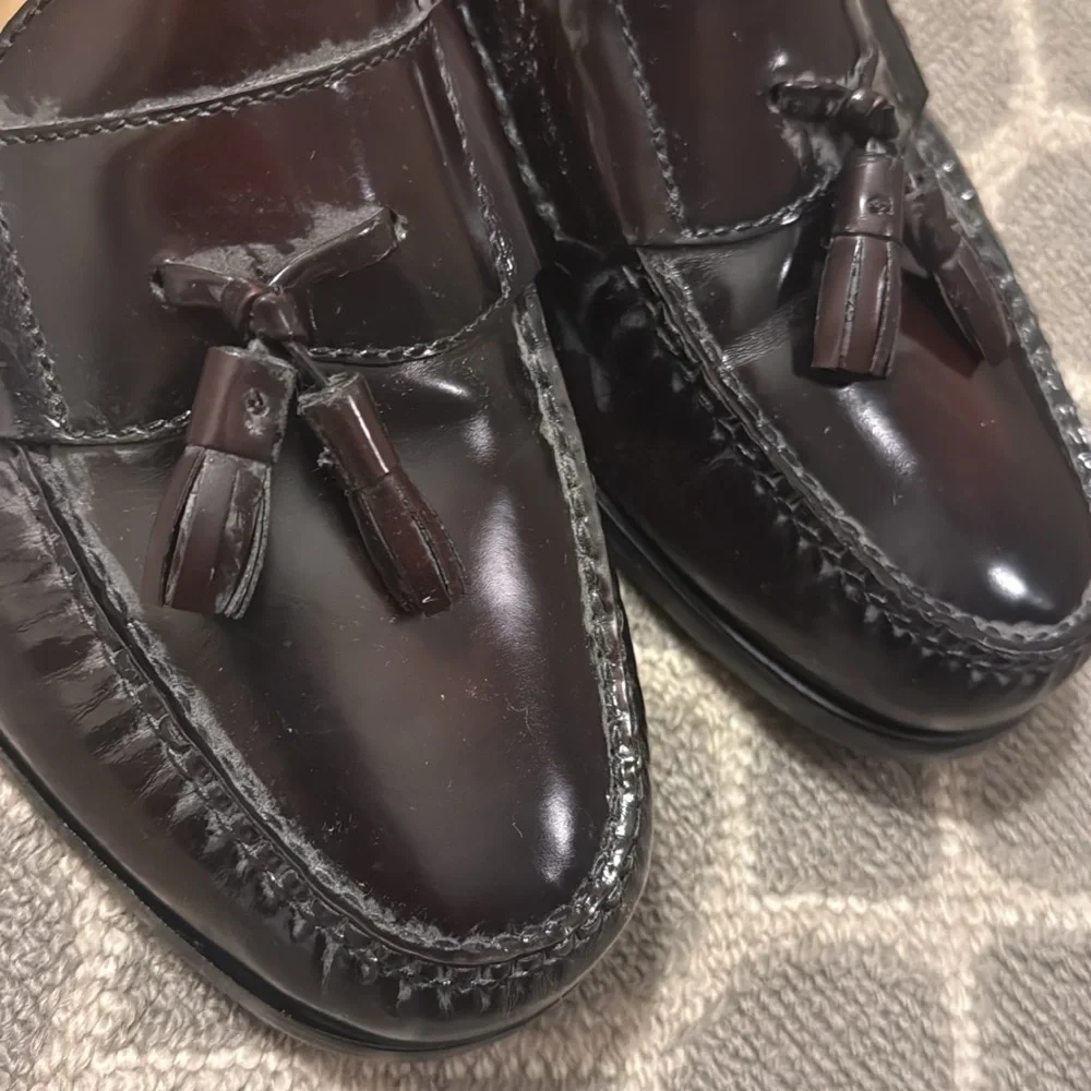Cole Haan Men's Dark Brown Leather Tassel Loafers - Picture 5 of 5